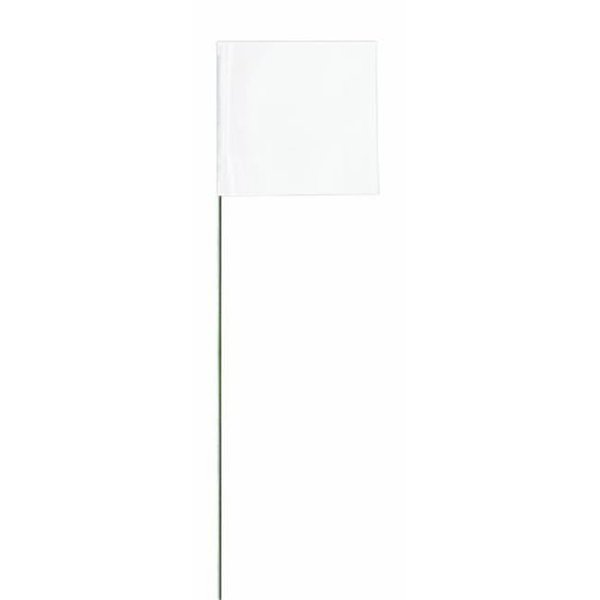 Swanson Tool Co Swanson Tool FWT21100 Flag Stake; White - 2 x 3 in. - Bundle of 100 FWT21100